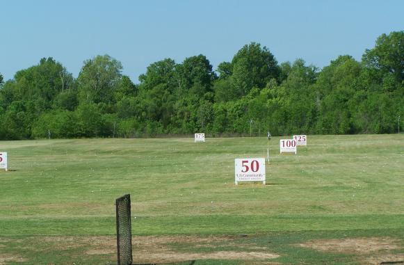 golfers on golf range